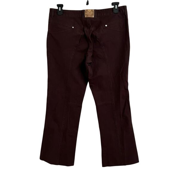 Escada Bootcut Pants Cotton Brown - Picture 4 of 8